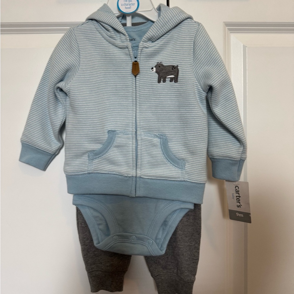 Carter's Baby Blue Hoodie Set